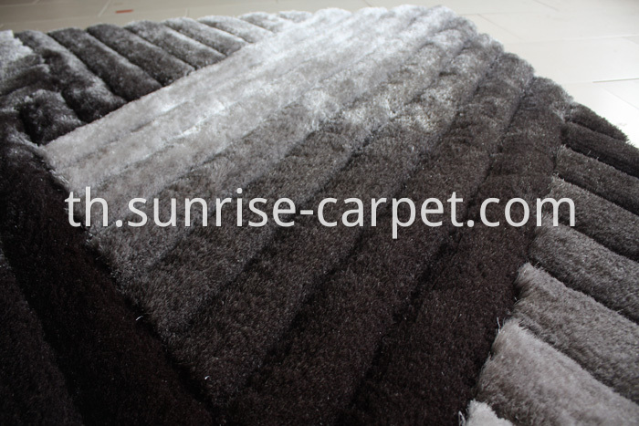 Polyester Silk Shaggy 3D Grey